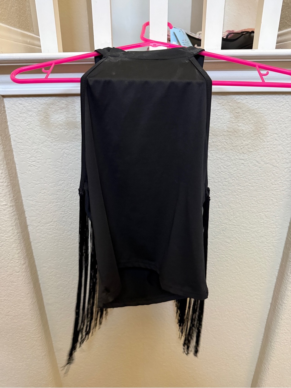 Amazon Black High-Low Fringe Skirt